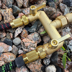 EBH Garden Hose Splitter in packaging