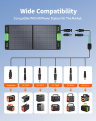 EBL Solar Panel with kickstands at an angle