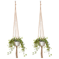 EBOOT 48 Inch plant hanger back view, showcasing knotted design