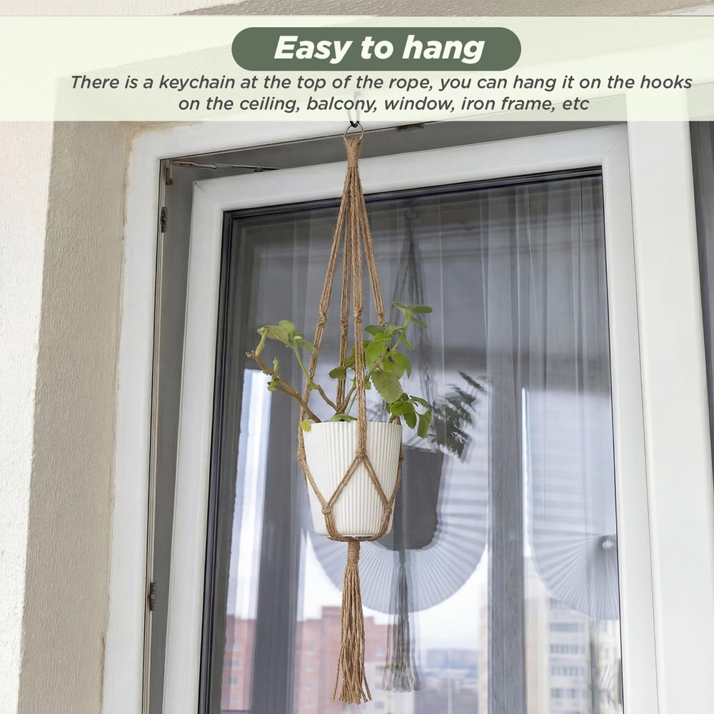 EBOOT Macrame Plant Hanger 33 Inch, back view