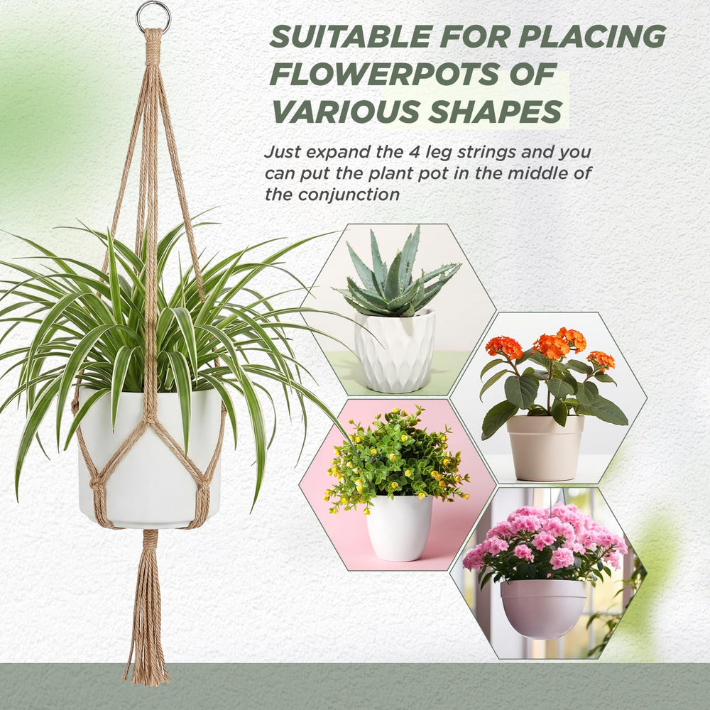 EBOOT Macrame Plant Hanger pack of two in packaging