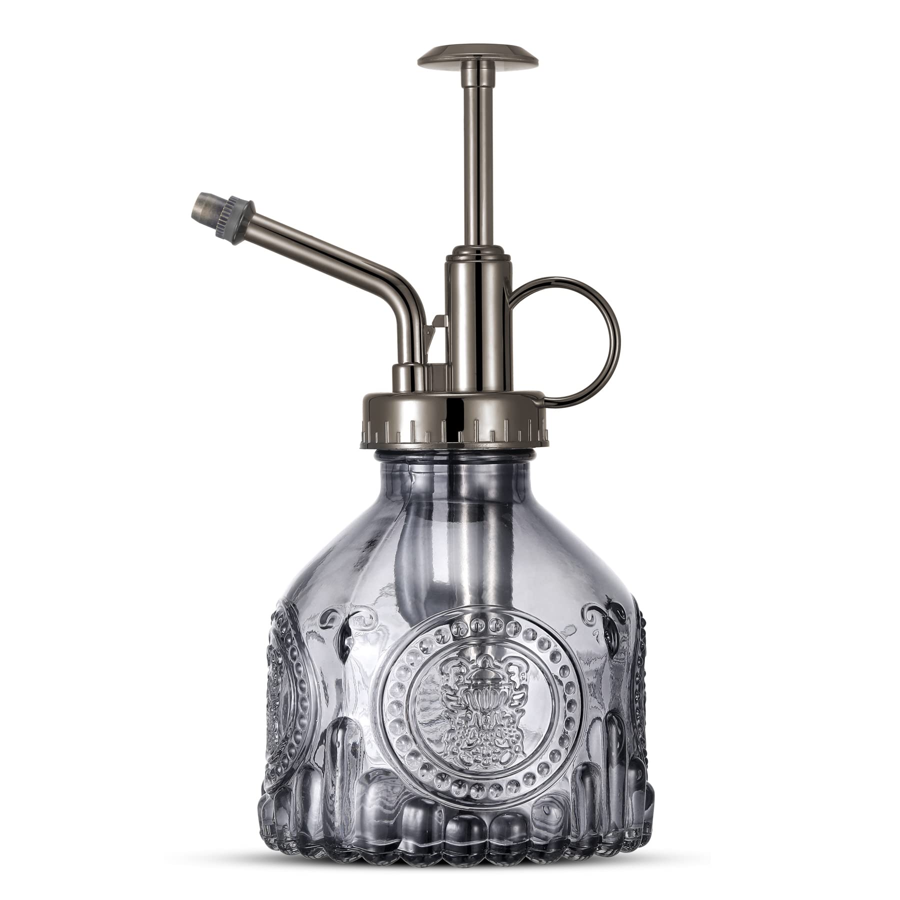 Ebristar Glass Plant Mister Spray Bottle in grey with vintage design