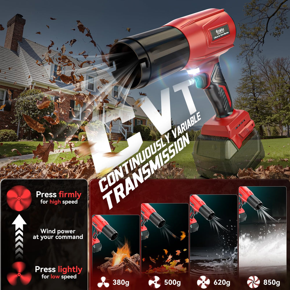 Ecarke cordless leaf blower side view, lightweight design