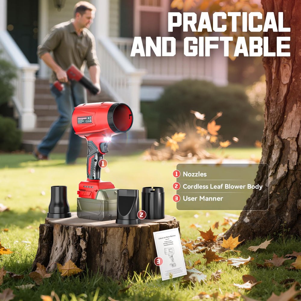 Ecarke cordless leaf blower with airflow demonstration
