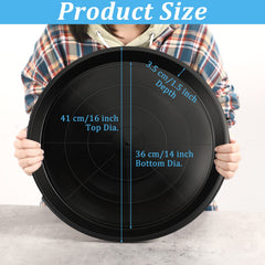 Eccliy 6 Pack Plant Saucer 16 Inch Black side view