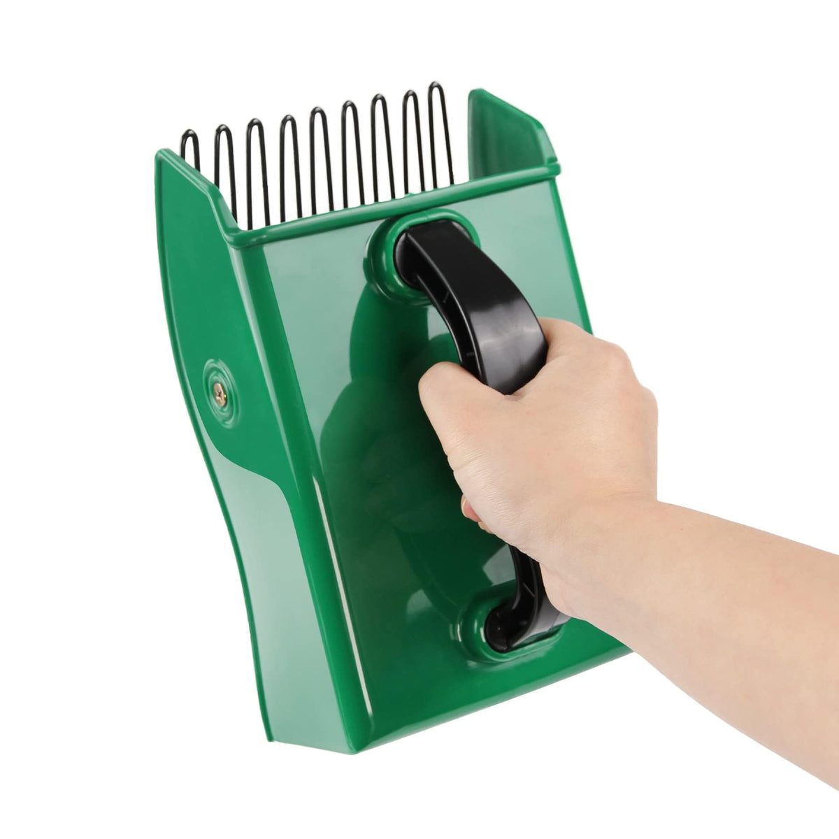 Ech.Apr Berry Picker Rake front view with metallic comb