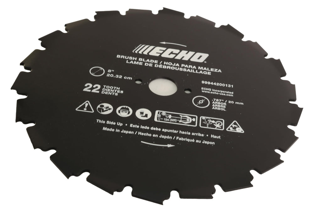 Echo 8" Steel Brushcutter Blade close-up of teeth