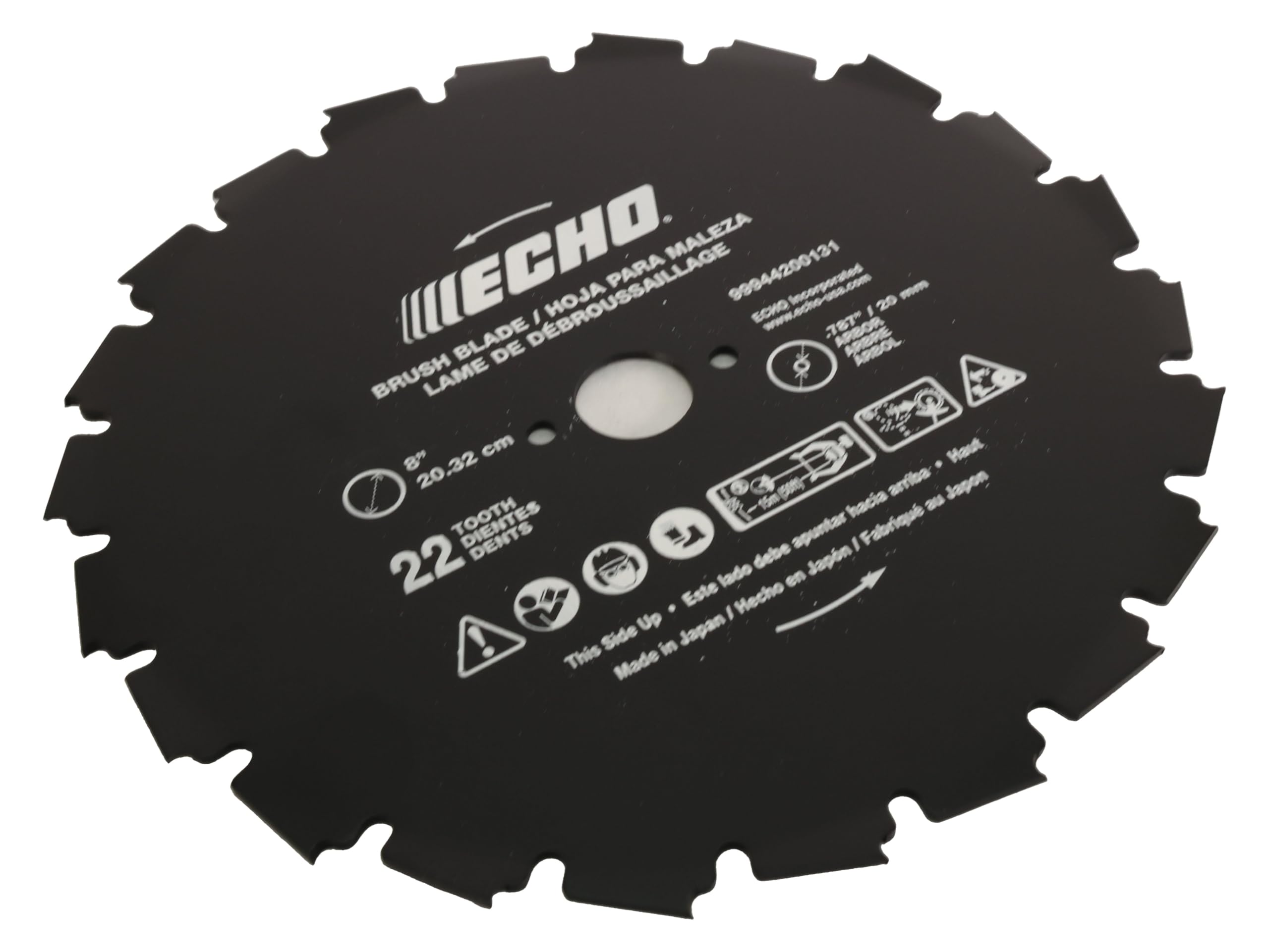 Echo 8" Steel Brushcutter Blade side view
