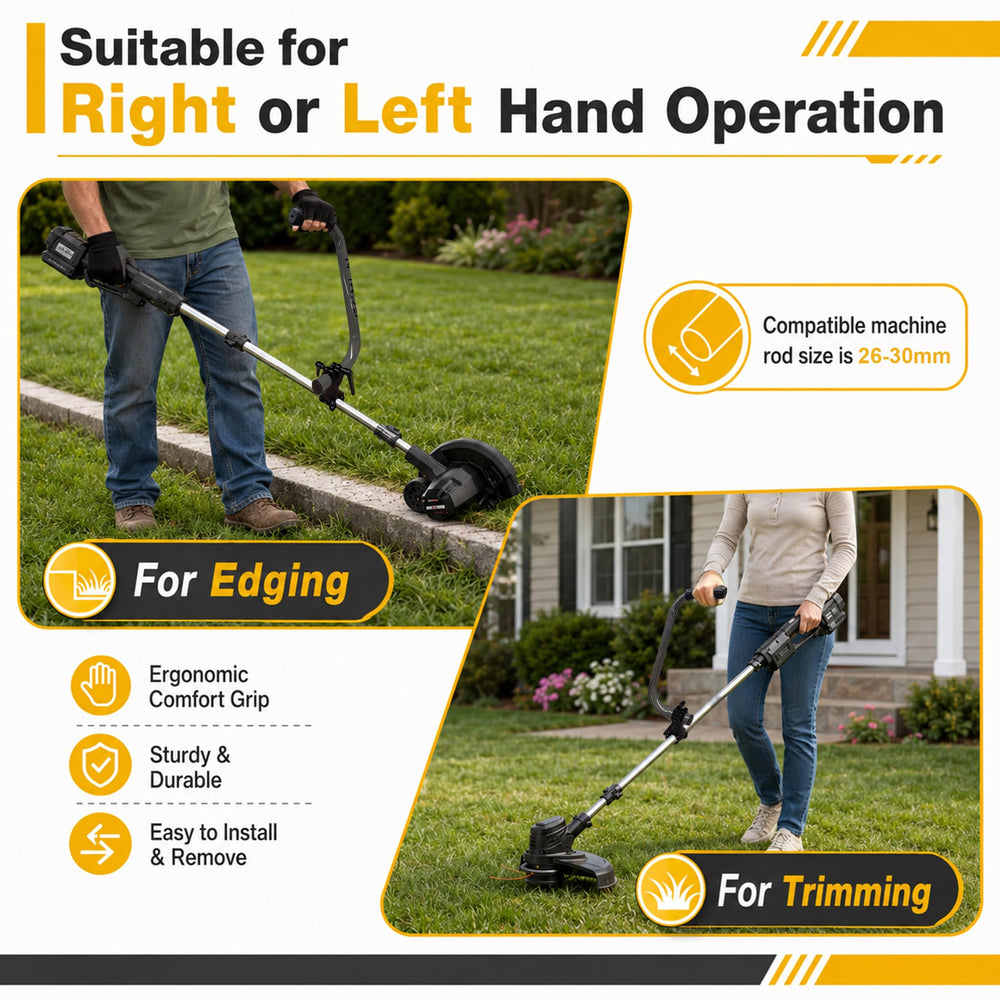 Ecmln Weed Eater Handle dimensions displayed