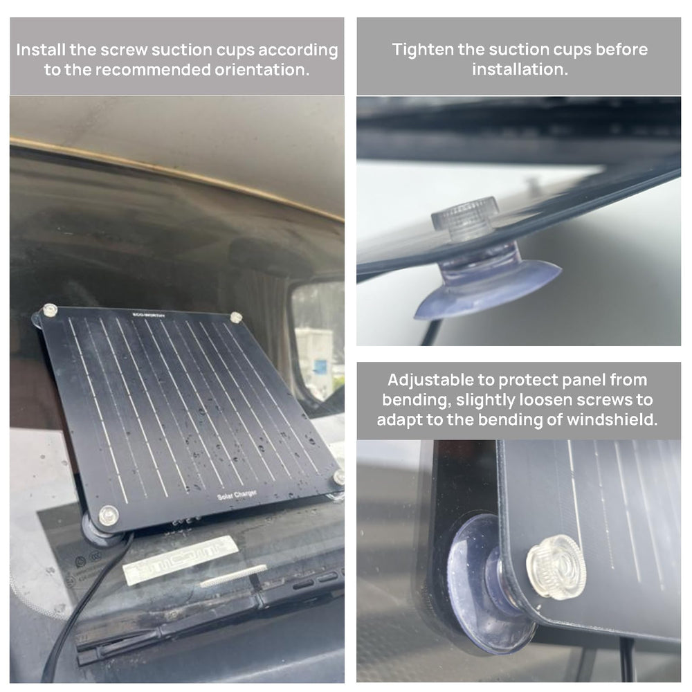 ECO-WORTHY 10W Solar Charger with dimensions