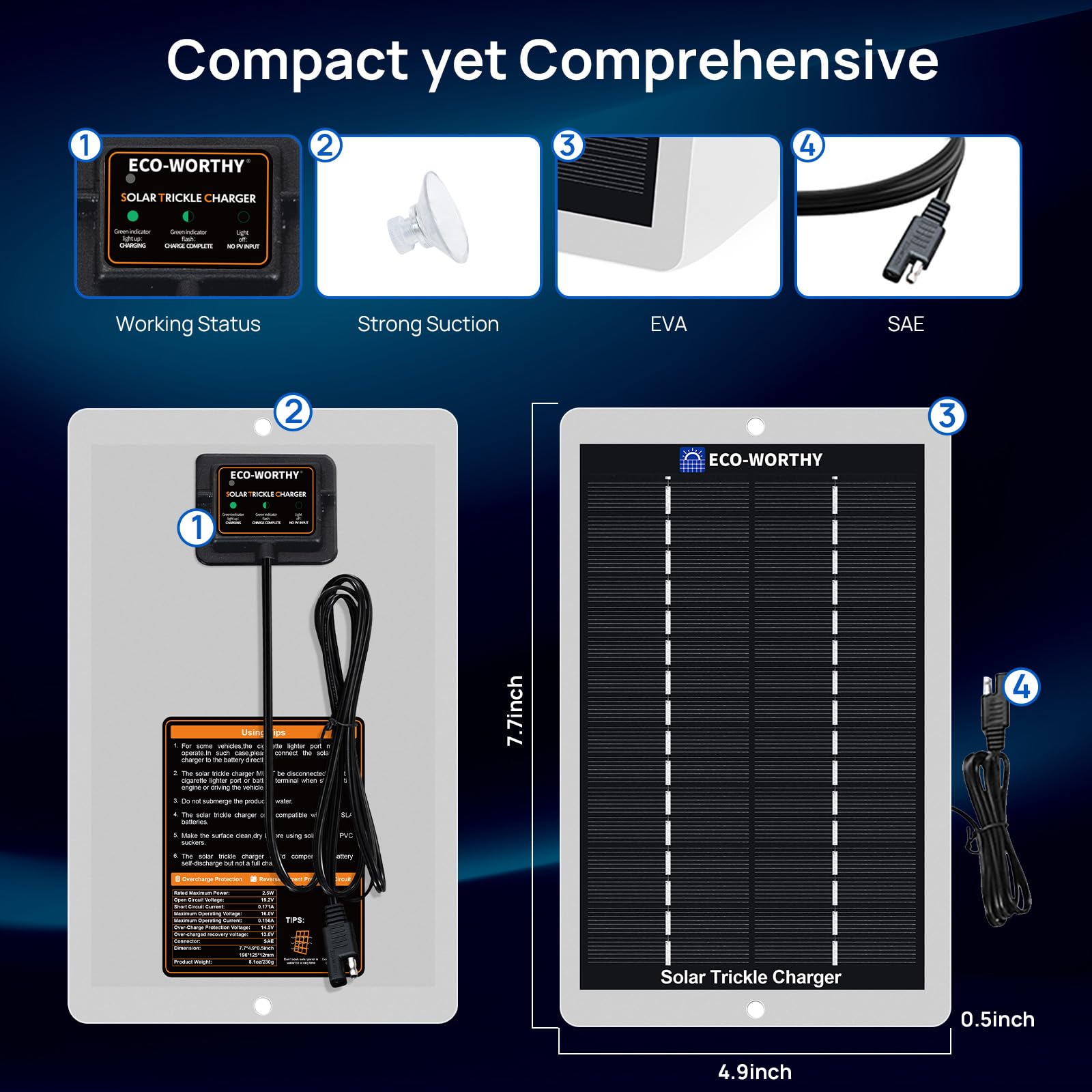 ECO-WORTHY solar charger in outdoor setting