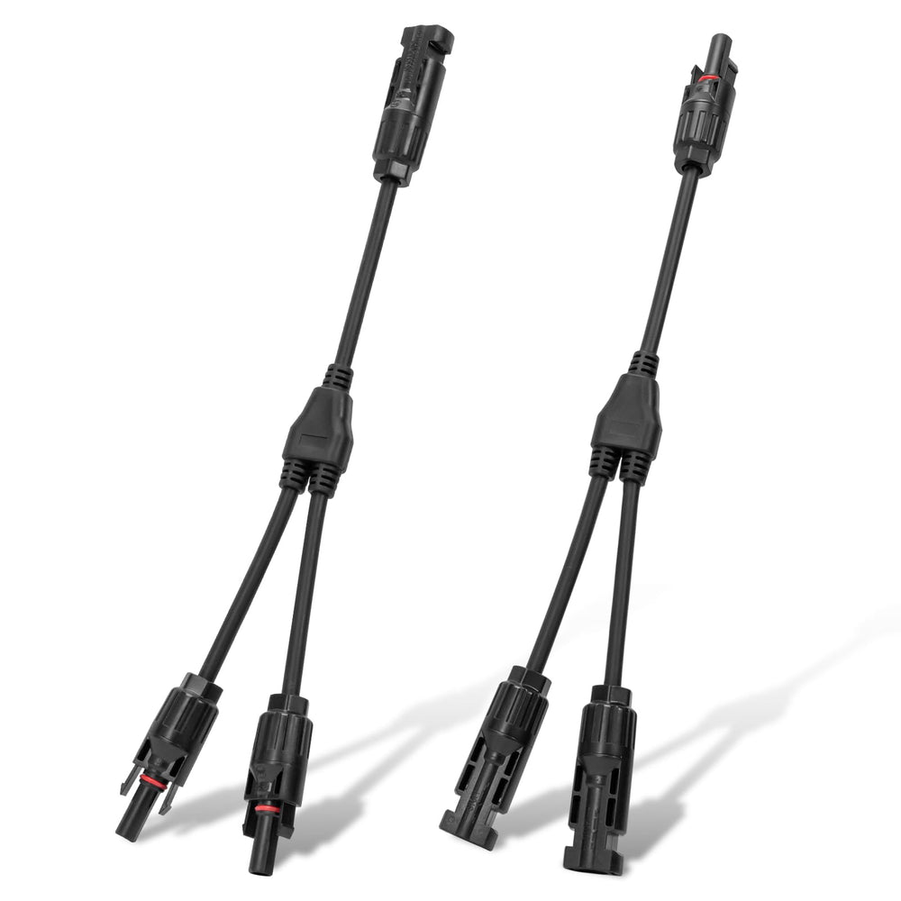 ECO-WORTHY Solar Y Branch Connector Kit front view showing connectors