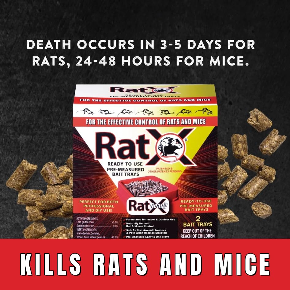 ECOCLEAR PRODUCTS RatX Ready Trays with safety warnings