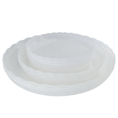 ECOESPTI 12Pcs Clear Plant Saucer Set, 6 inch tray