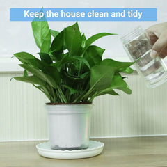 ECOESPTI 5 Inch Plant Saucer stack of 7 trays