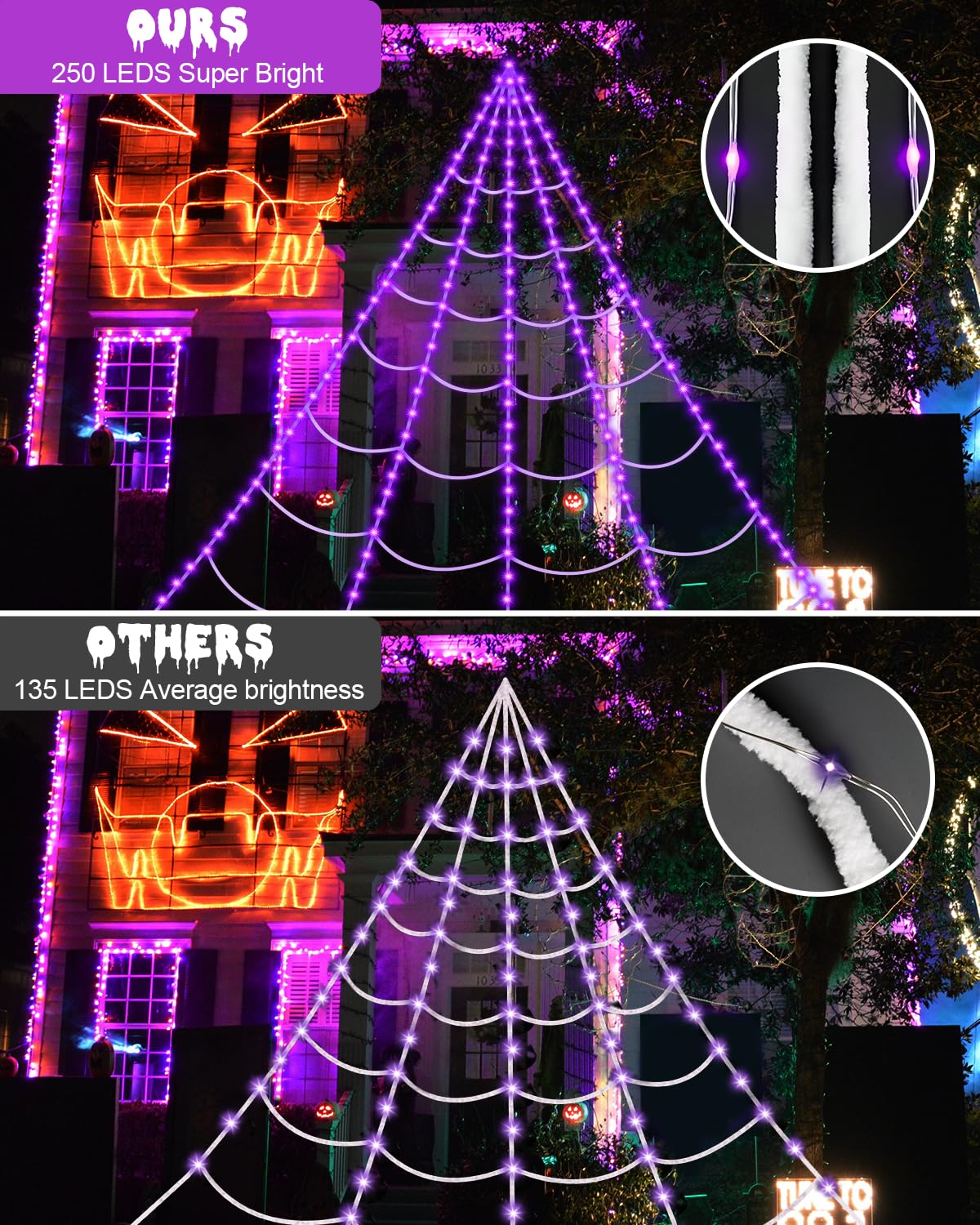 ECOHDT Halloween Spider Web installation setup