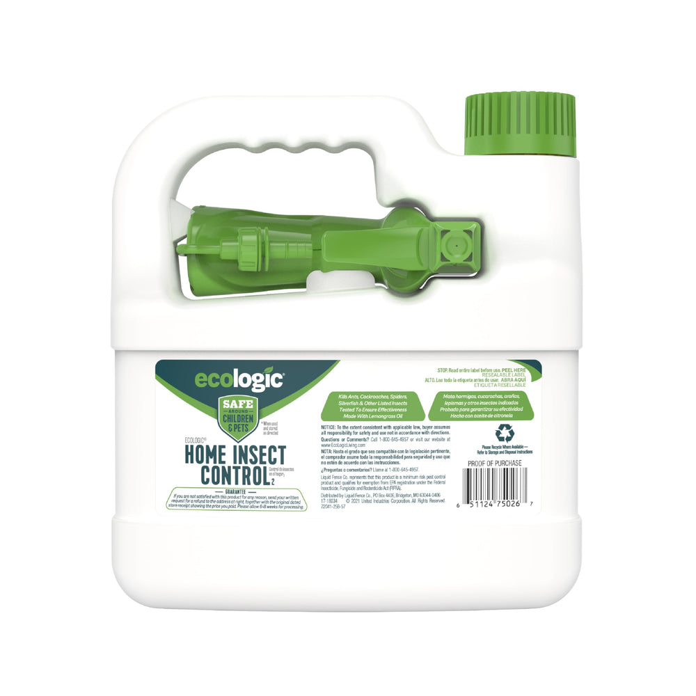 EcoLogic Home Insect Control Spray 64oz in a garden to keep pests away