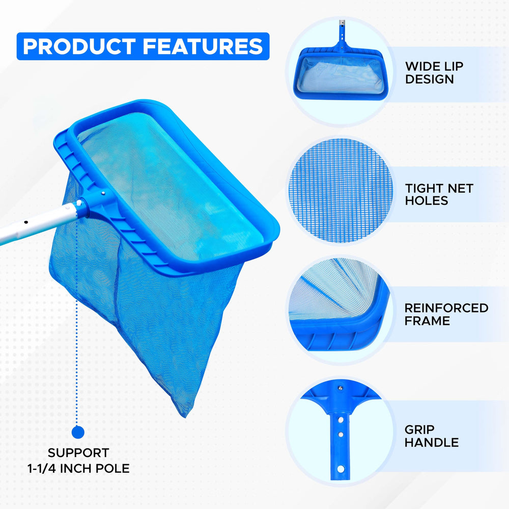 EcoNour Pool Skimmer Net in use at a swimming pool