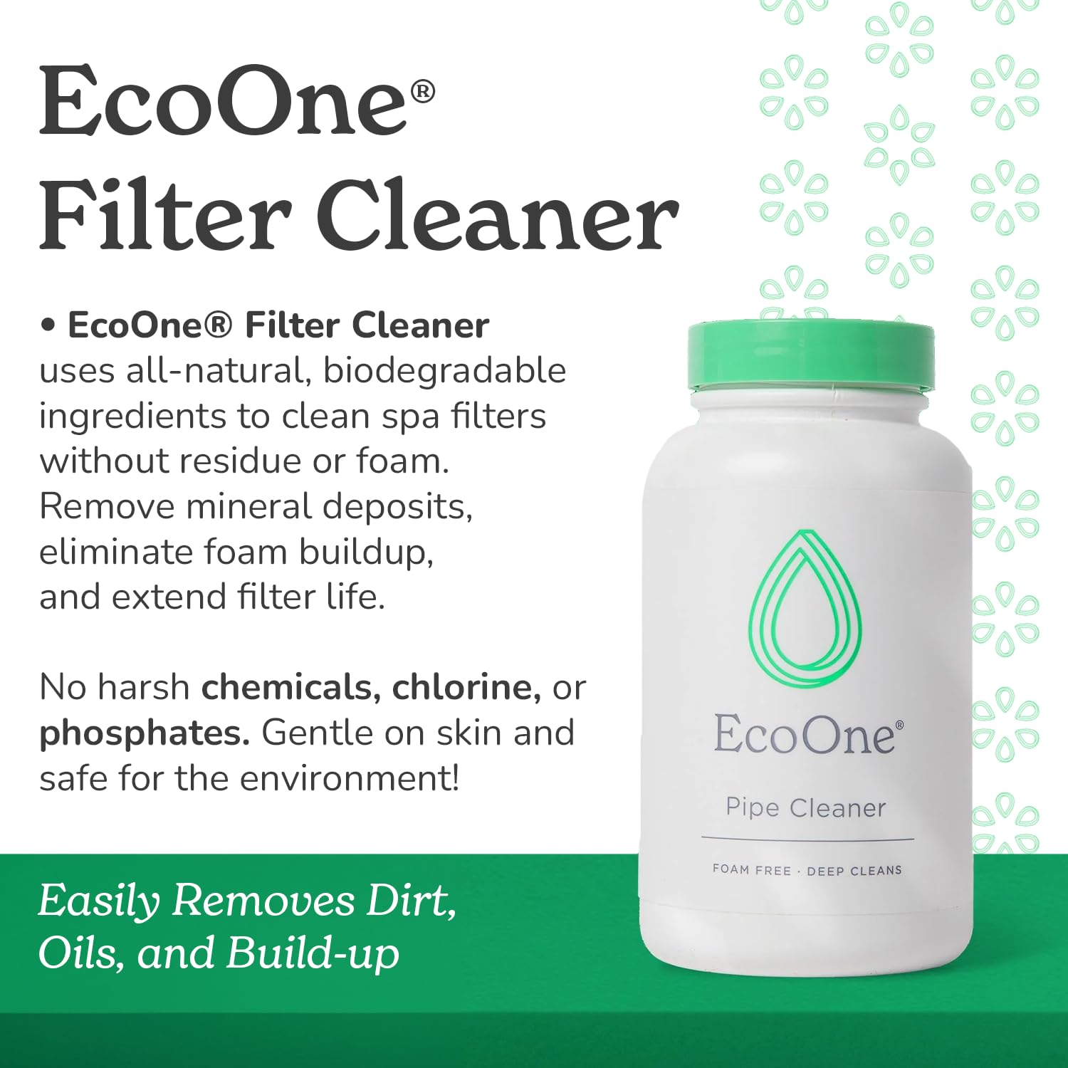 ecoone Filter Cleaner 8 Oz side view showing cap