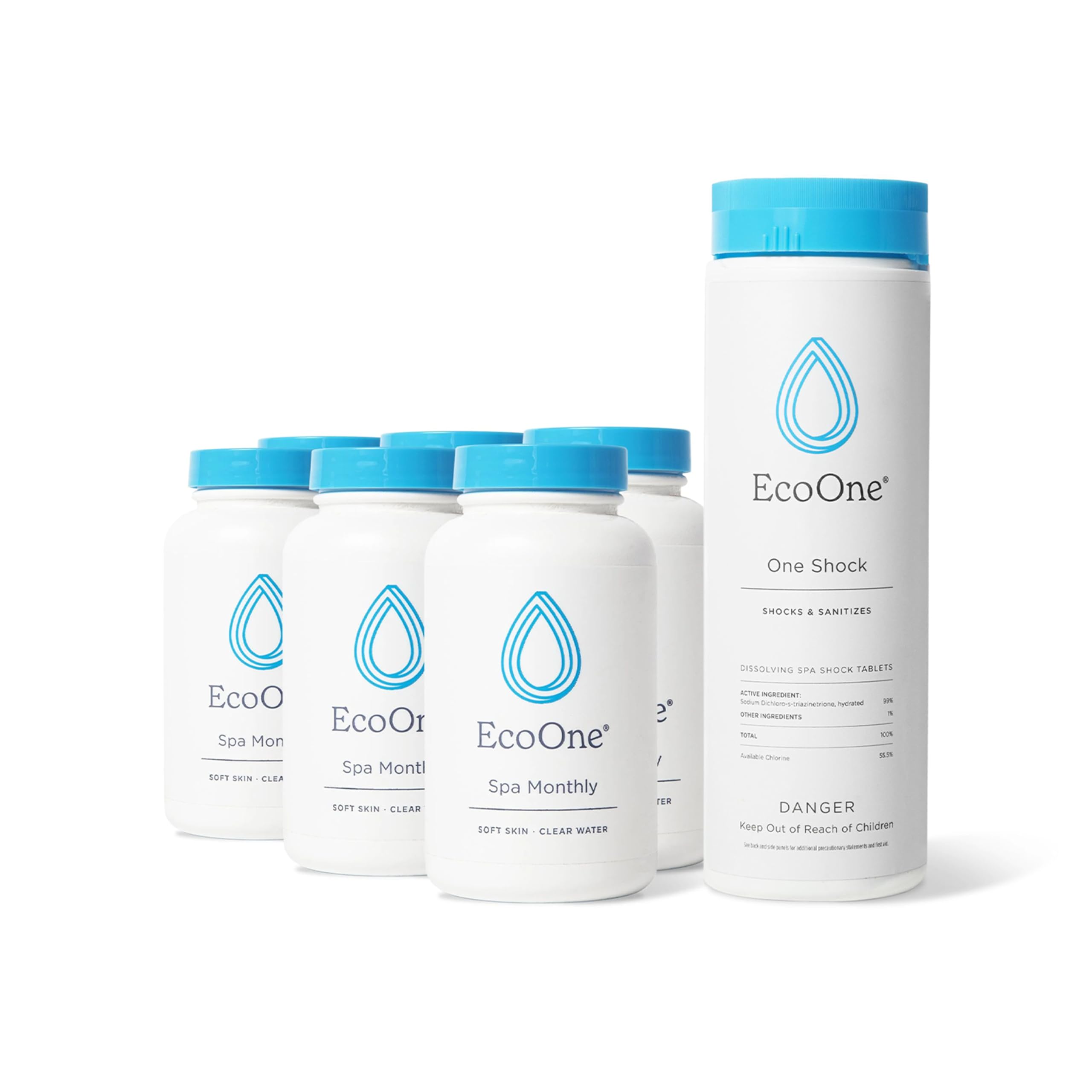 ecoone Hot Tub Chemical Maintenance Kit front view with packaging