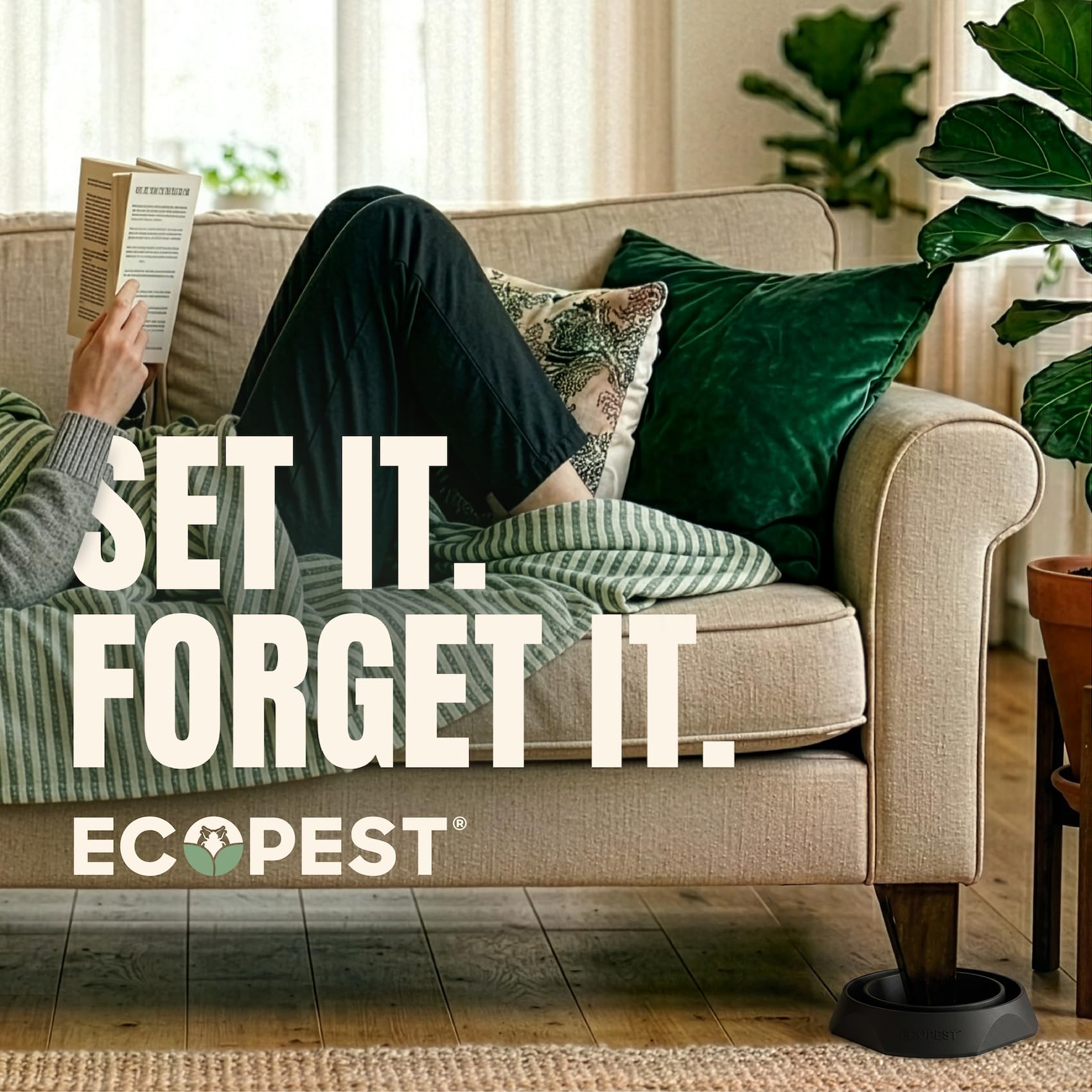 ECOPEST Bed Bug Blocker XL Trap showing interior design
