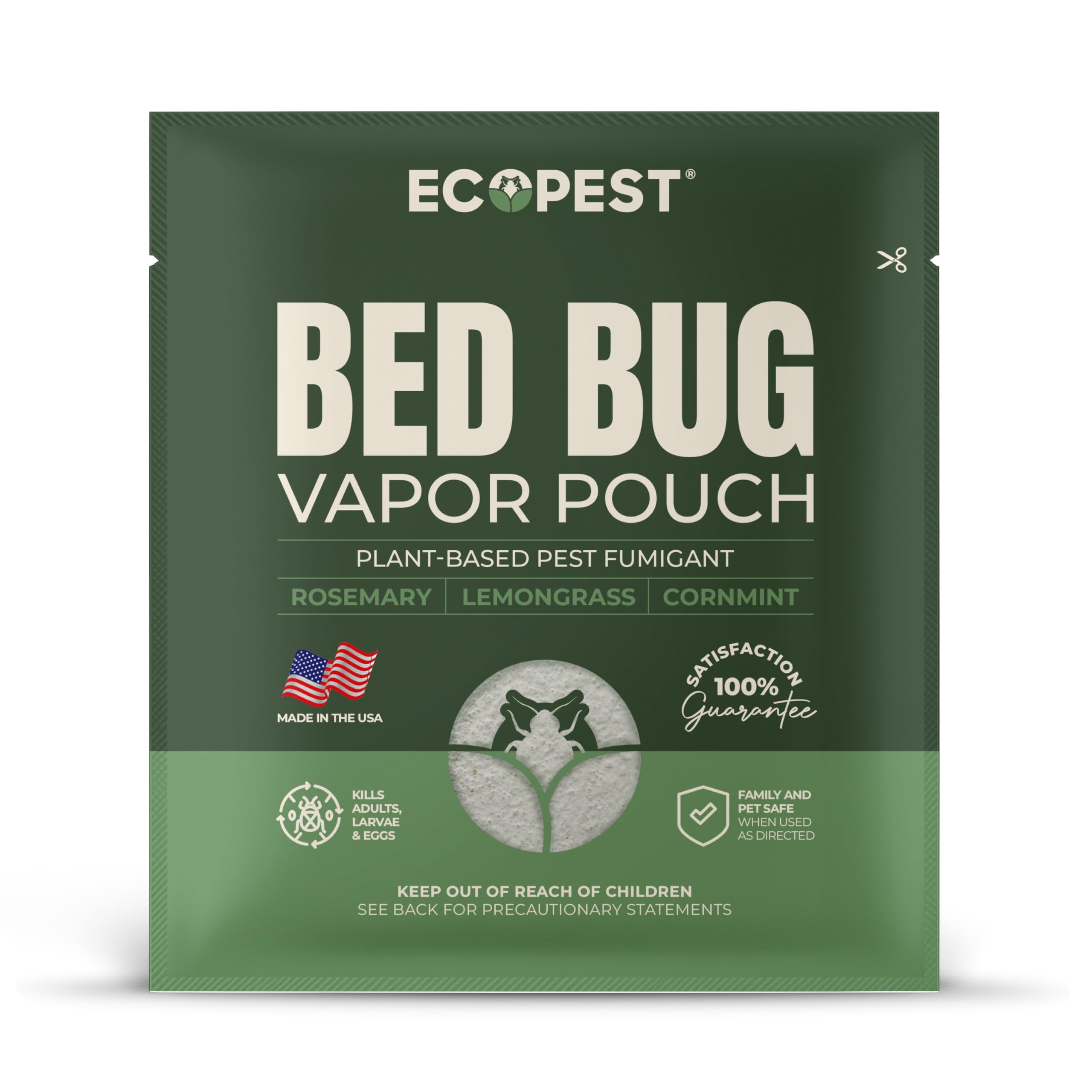 ECOPEST Bed Bug Vapor Pouch front view