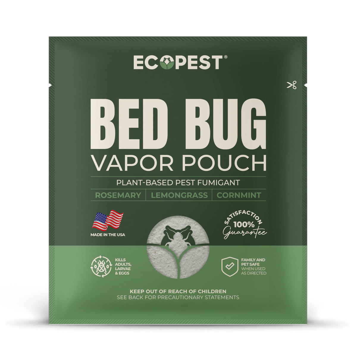 ECOPEST Bed Bug Vapor Pouch front view