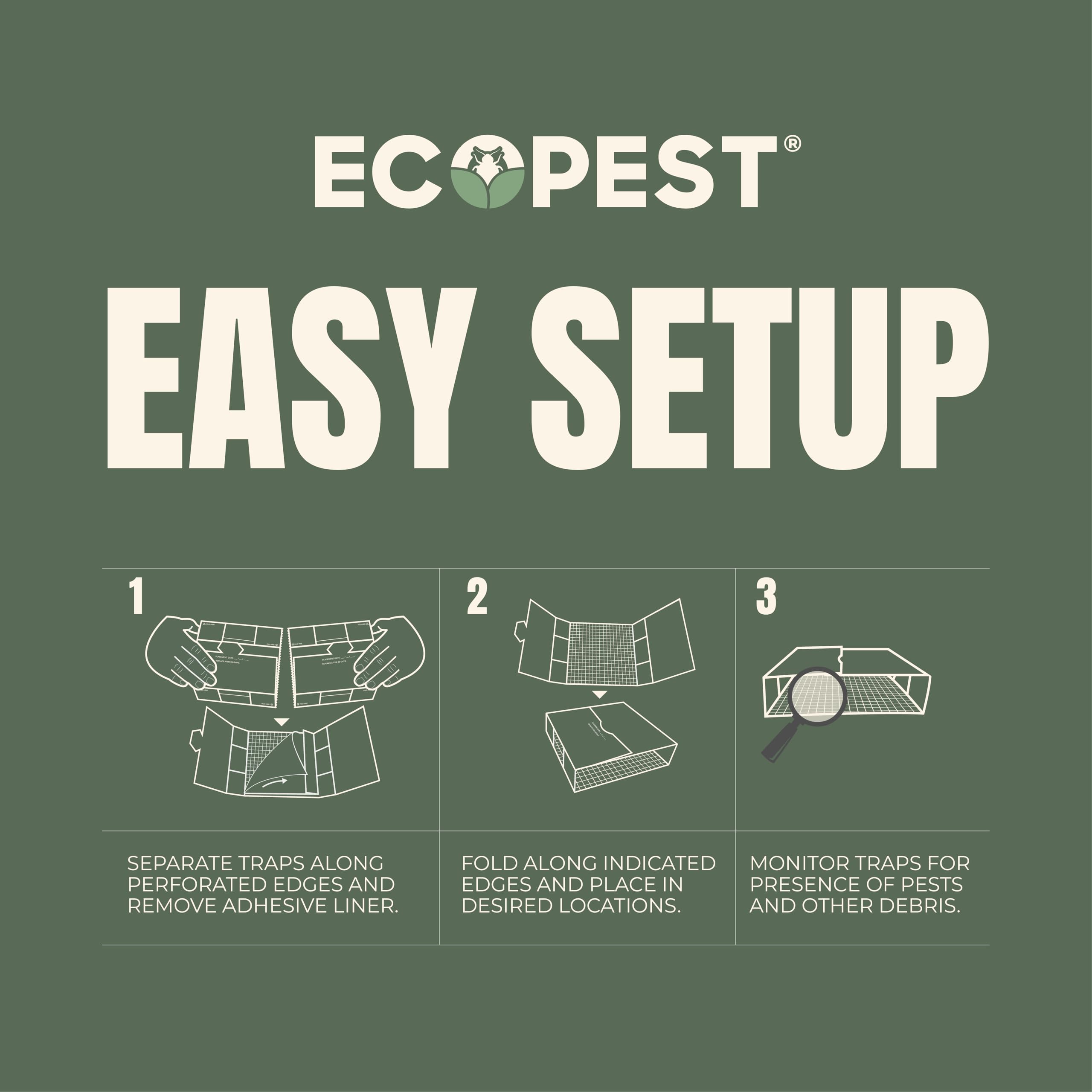 ECOPEST Silverfish Trap packaging front view