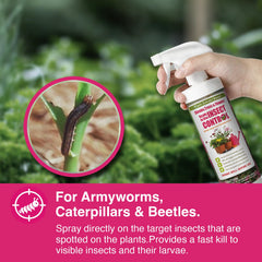 EcoVenger Garden Insect Control 16 oz bottle standing on a garden table