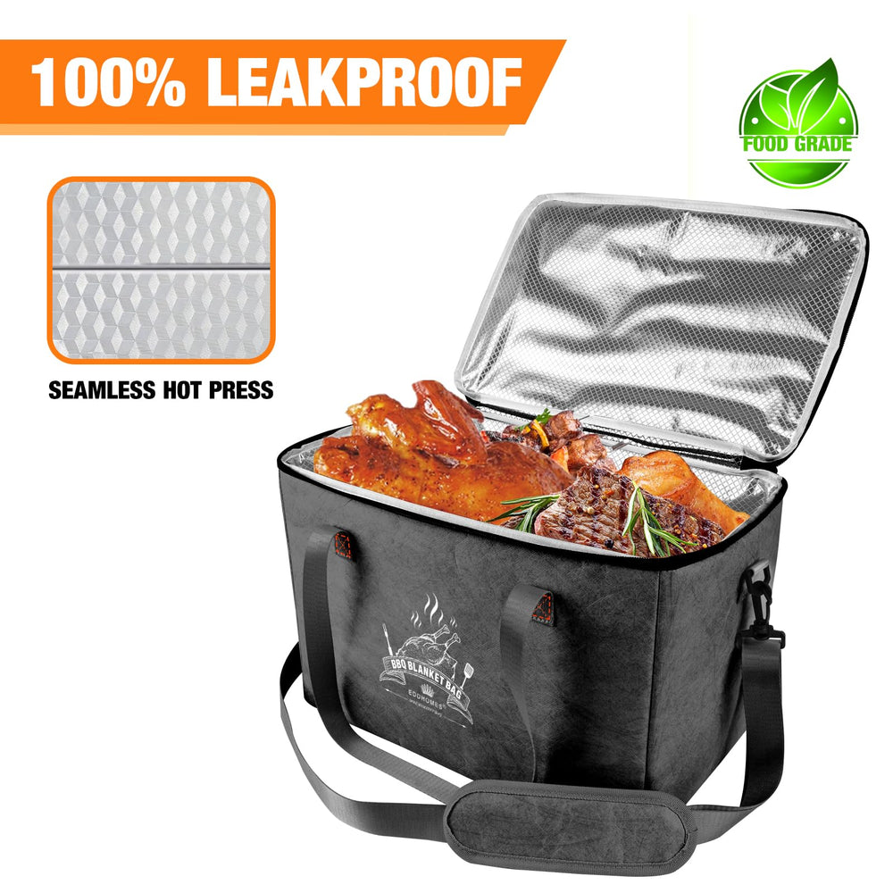 EddHomes BBQ Blanket Bag in black colour against a white background