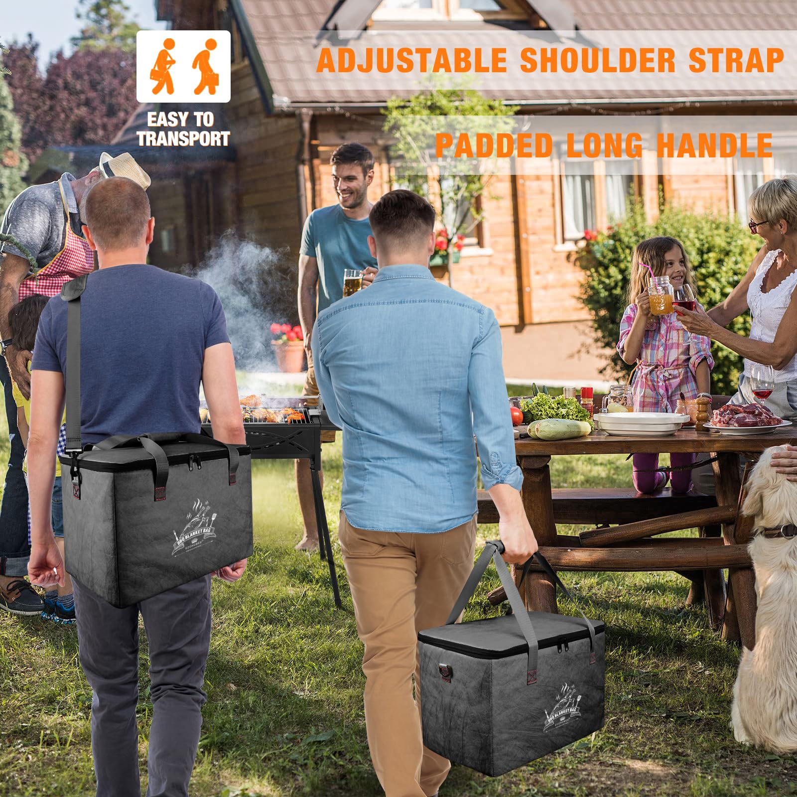 EddHomes BBQ Blanket Bag in use at a BBQ party