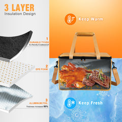 EddHomes BBQ Blanket Bag side view showcasing zipper