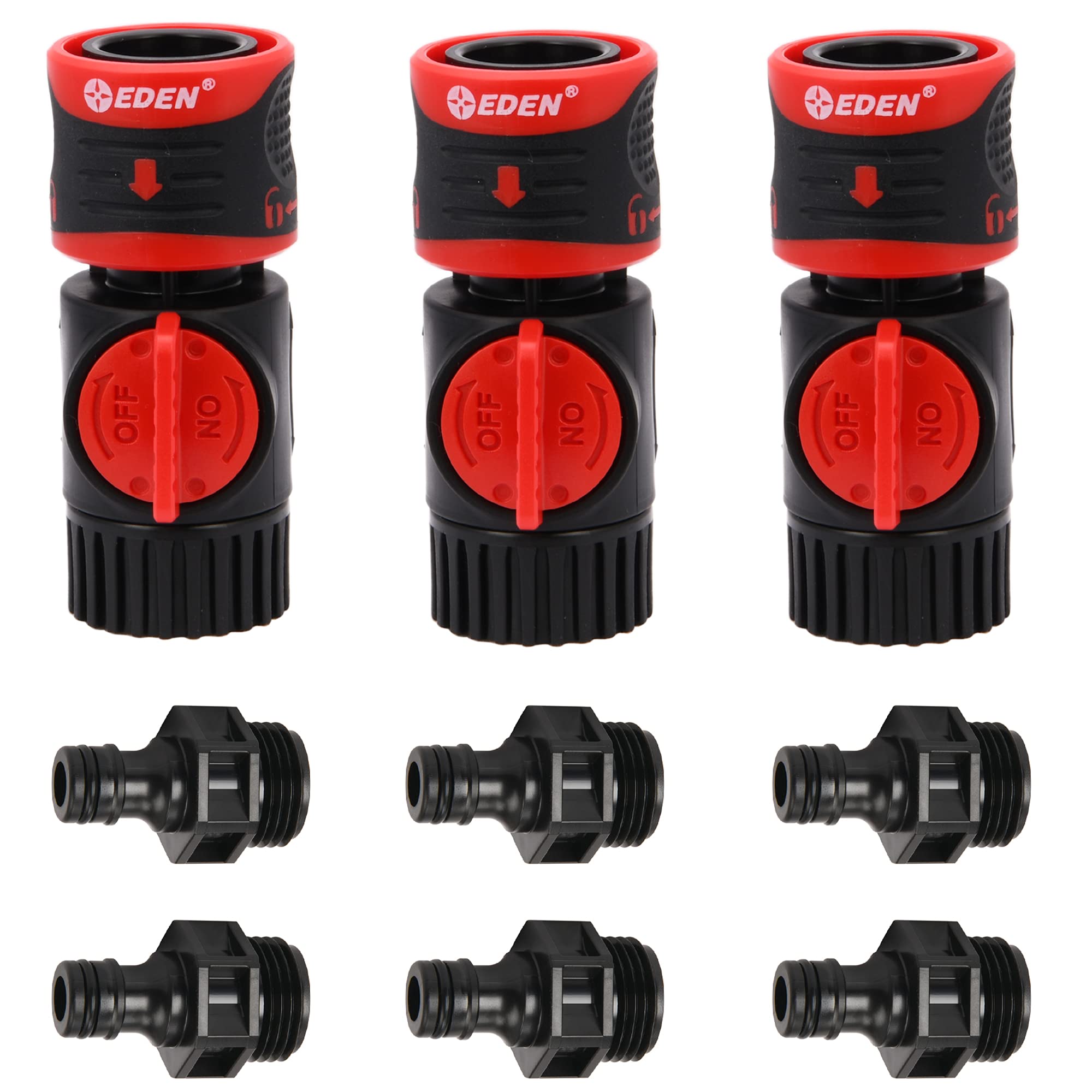 Eden 93218 Premium Garden Hose Quick Connect Kit, 9 pieces set