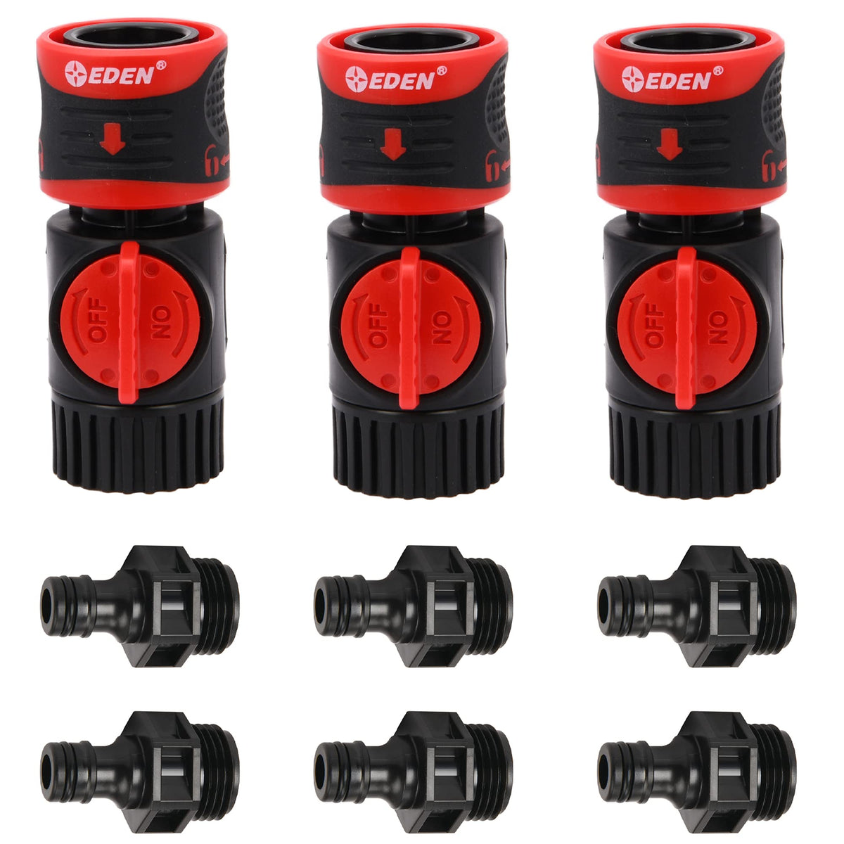 Eden 93218 Premium Garden Hose Quick Connect Kit, 9 pieces set