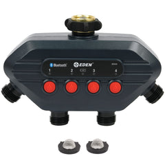 Eden 93443 Bluetooth Water Timer front view with stainless steel washers