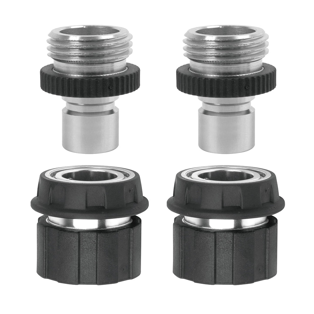Eden Heavy Duty Metal Garden Hose Quick Connect Set, 2 pcs front view