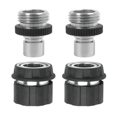 Eden Heavy Duty Metal Garden Hose Quick Connect Set, 2 pcs front view