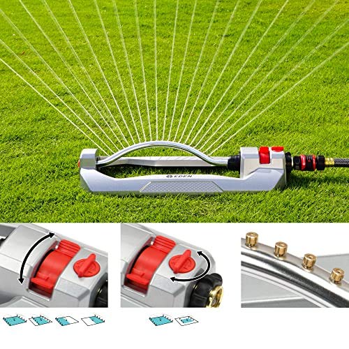 Eden Metal 2-Way Oscillating Sprinkler side view
