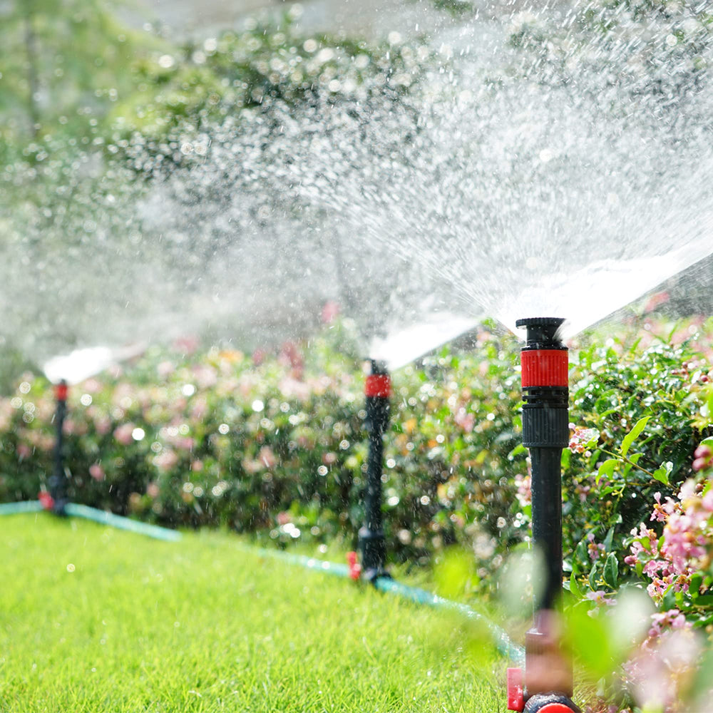 Eden Multi-Adjustable Sprinkler System components laid out