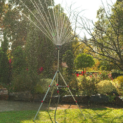 Eden PRO Heavy Duty Metal Tripod Sprinkler with 20 spray nozzles