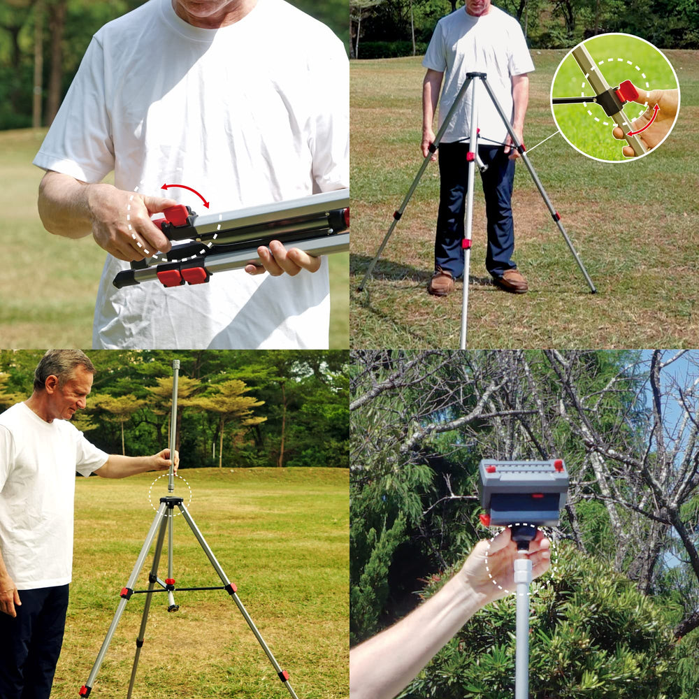 Eden PRO Heavy Duty Metal Tripod Sprinkler with water spraying