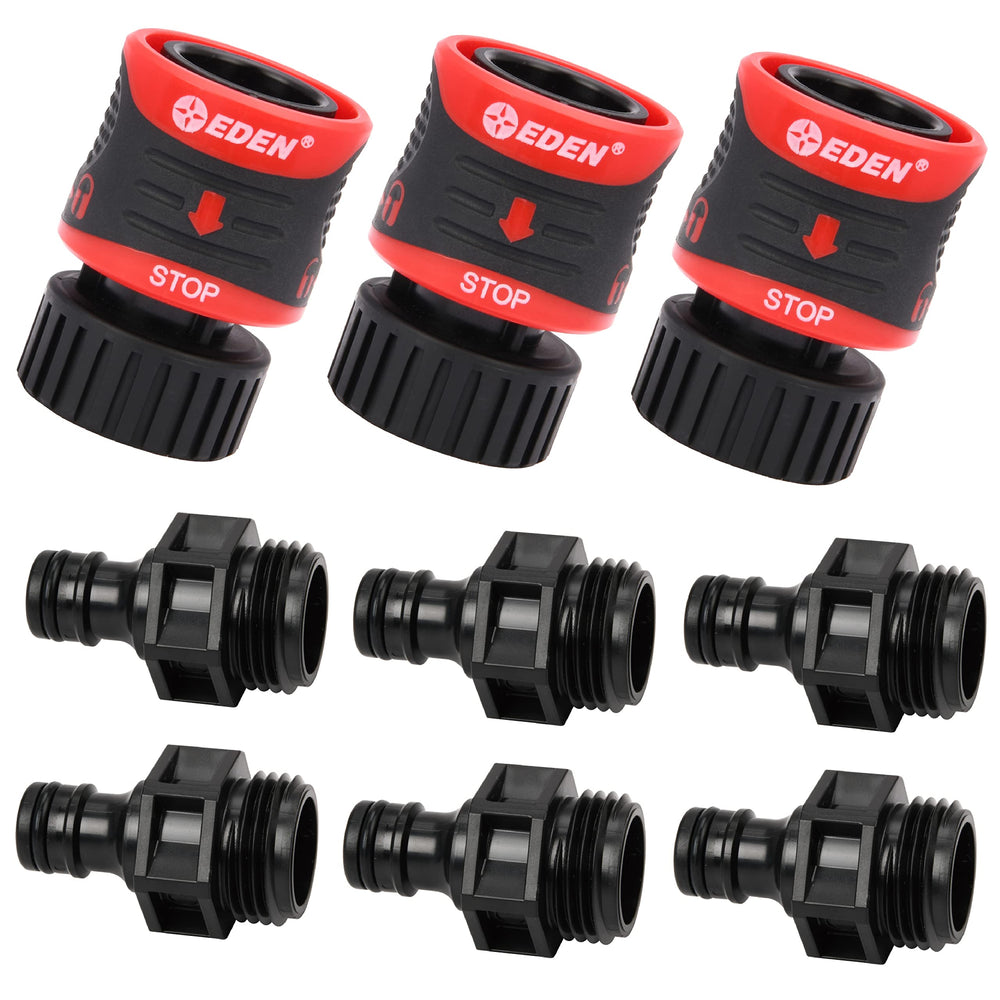 Eden Quick Connect Starter Kit 9 pc Set with connectors and adapters