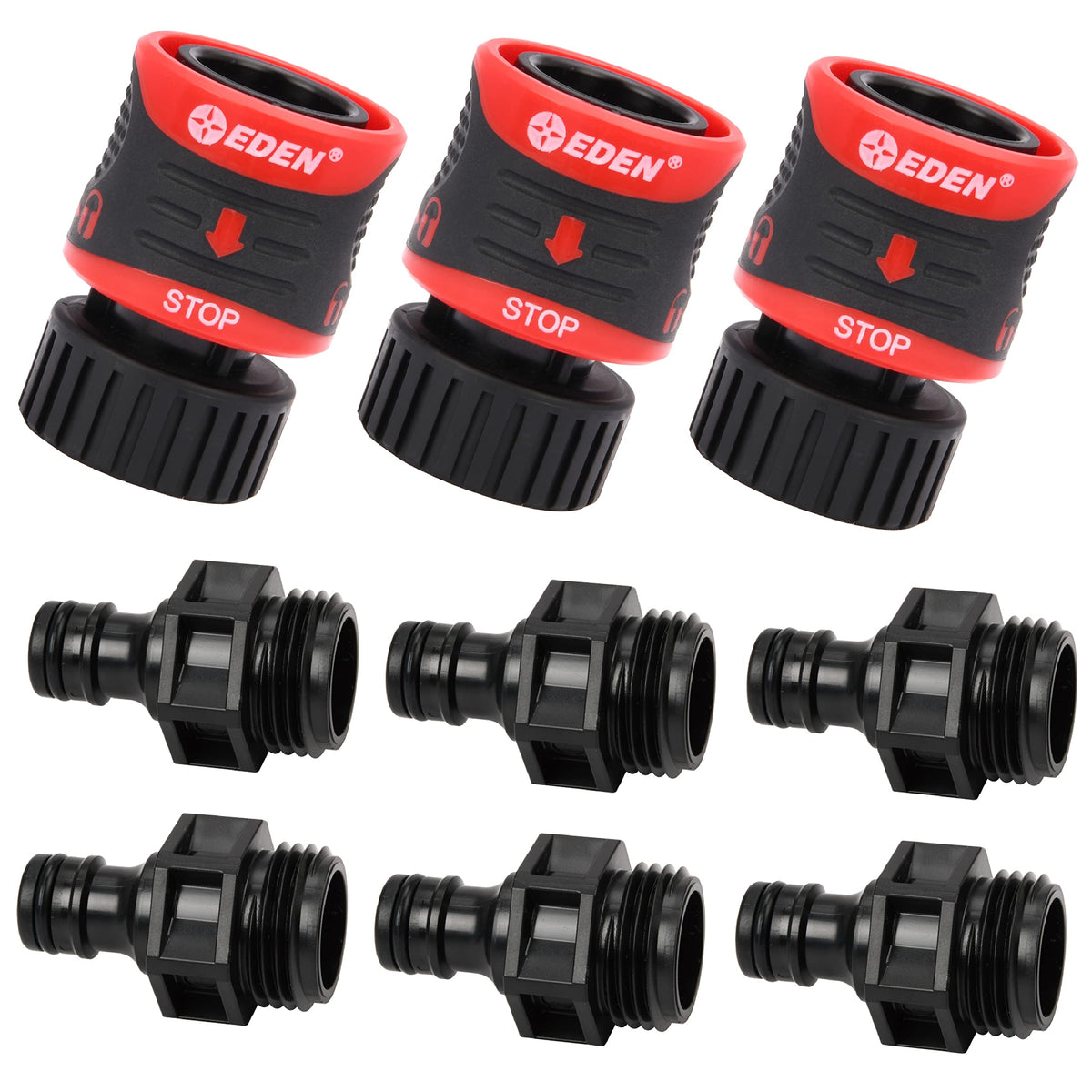Eden Quick Connect Starter Kit 9 pc Set with connectors and adapters