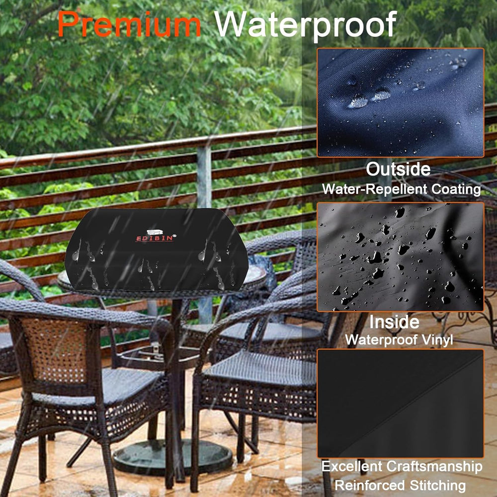 EDIBIN 22 Inch Griddle Cover side view on Blackstone grill