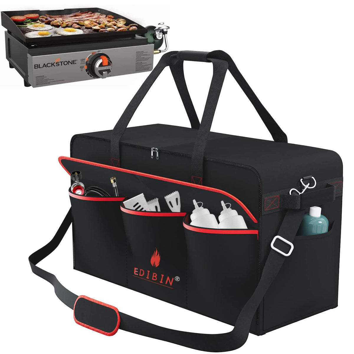 EDIBIN Griddle Carry Bag front view with zipper