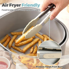 EEKEDO Mini Serving Tongs hanging on a kitchen hook