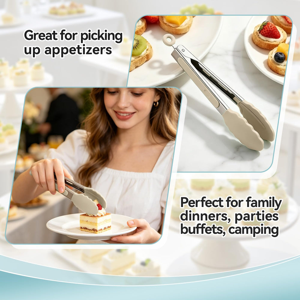 EEKEDO Mini Serving Tongs in a stylish kitchen setting