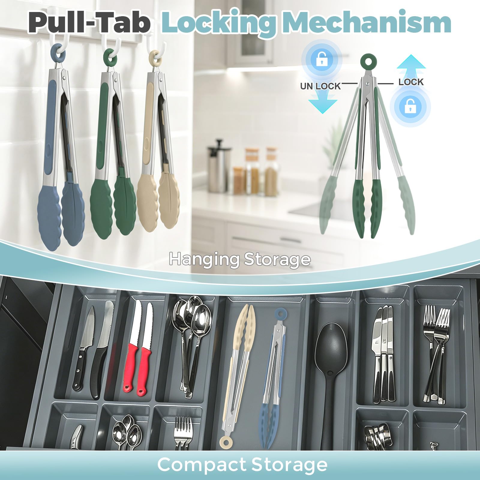 EEKEDO Mini Serving Tongs used for serving salad