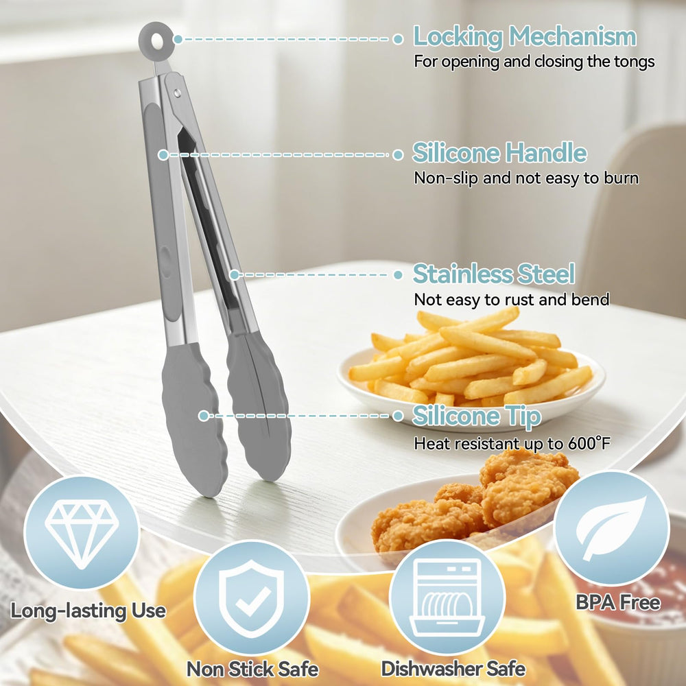 EEKEDO tongs being used to serve salad