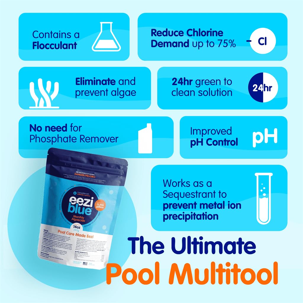 Eeziblue Pool Algaecide packaging dimensions